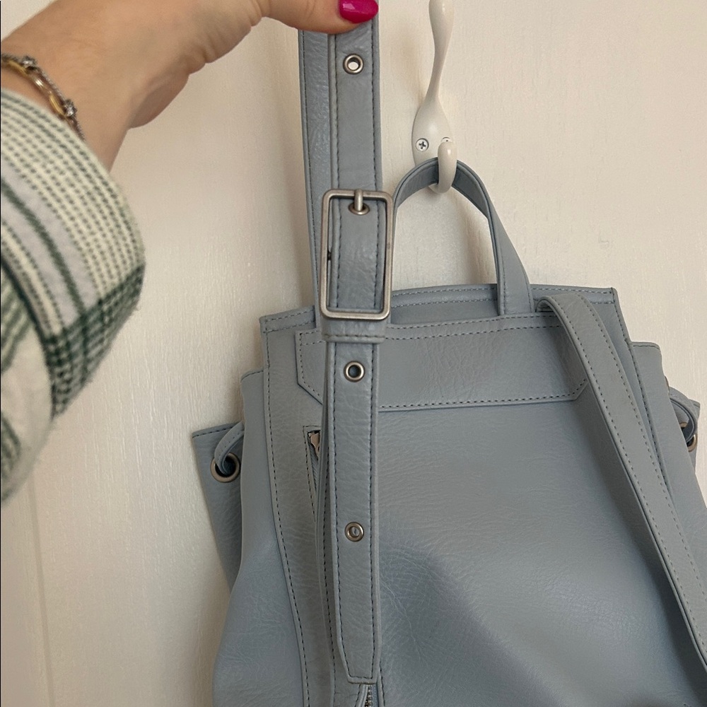 Blue Leather Backpack - Picture 4 of 6